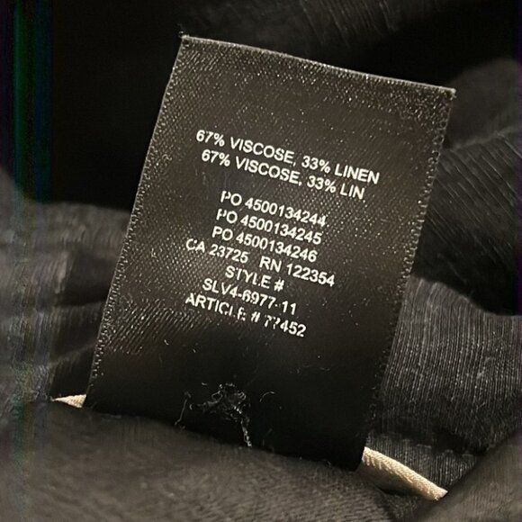 Aritzia Wilfred black linen tie waist trousers size small - Picture 11 of 14